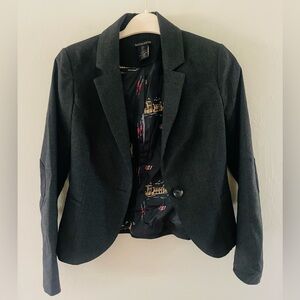 British Khaki Blazer Suit Jacket with elbow patches